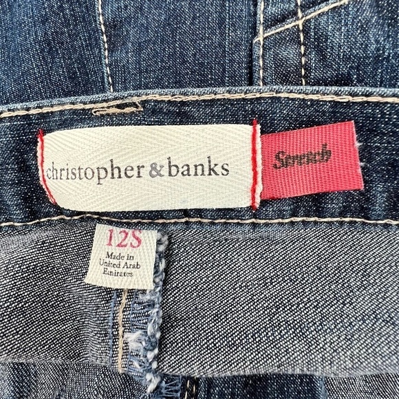 Christopher & Banks Stretch Cut Off Denim Jean Shorts Size 12 Short Women's - Picture 2 of 5